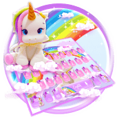 Cute Rainbow Unicorn Smile Keyboard Apk