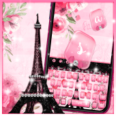 Pink Paris Eiffel Tower Keyboard Apk