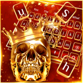 Golden Skull Crown Keyboard Theme Apk