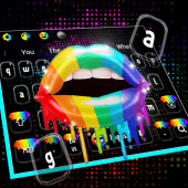 Fancy Colored Lips Keyboard Theme Apk