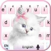 Cute Pink Kitty cat Keyboard Apk