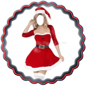 Santa Clause Women Photo Frame Apk