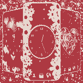 Love Hearts Clock Wallpaper Apk