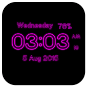 Neon Digital Clock Live Wp Apk