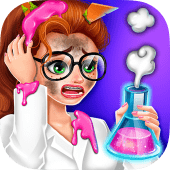 Science Girl vs School Bully - be the best geek! Apk