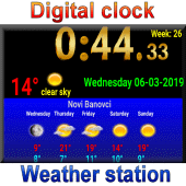 Digital clock weather station Apk