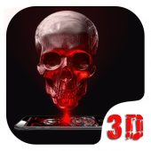 Red Blood Skull 3D Theme Apk