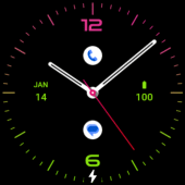 Green Pink Style Watch Face Apk